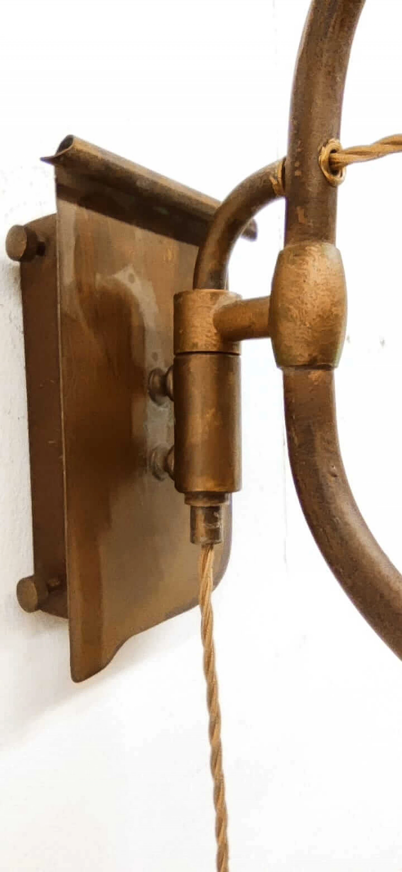 Adjustable wall lamp with lampshade, 1980s 1377814