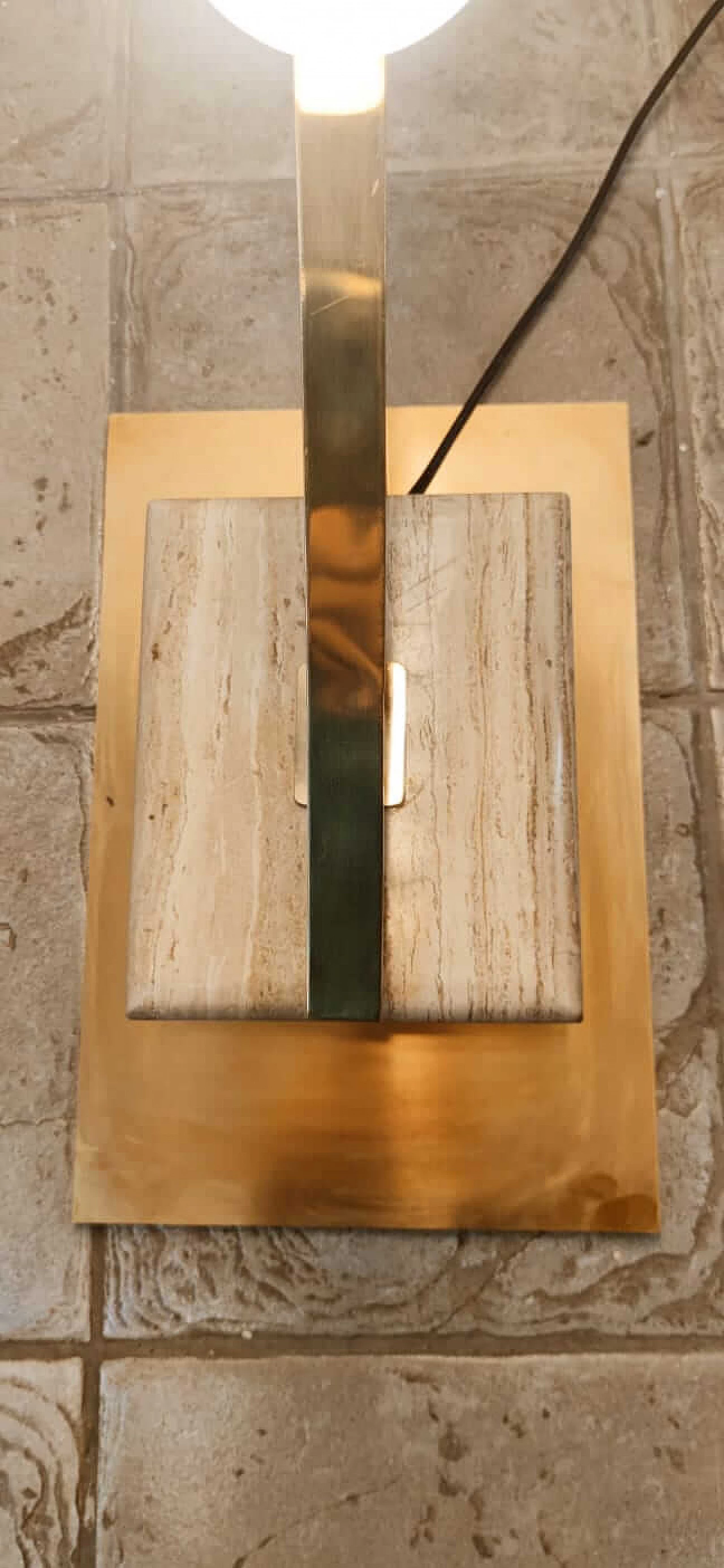 Arched brass floor lamp, 1960s 1377842
