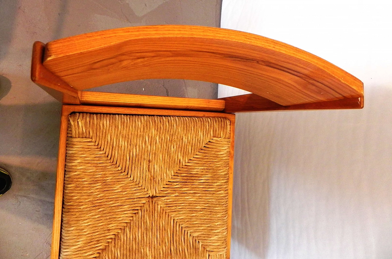 Coppia di sedie da cucina in tiglio massiccio, anni '80 1378088