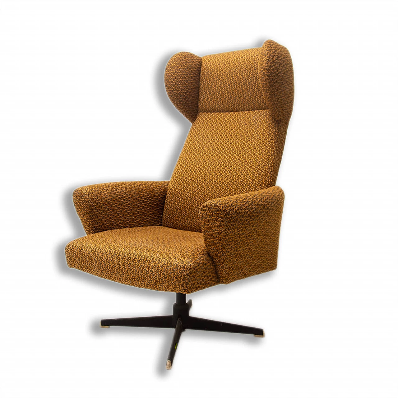 Czechoslovak swivel armchair with iron base, 1970s 1378164