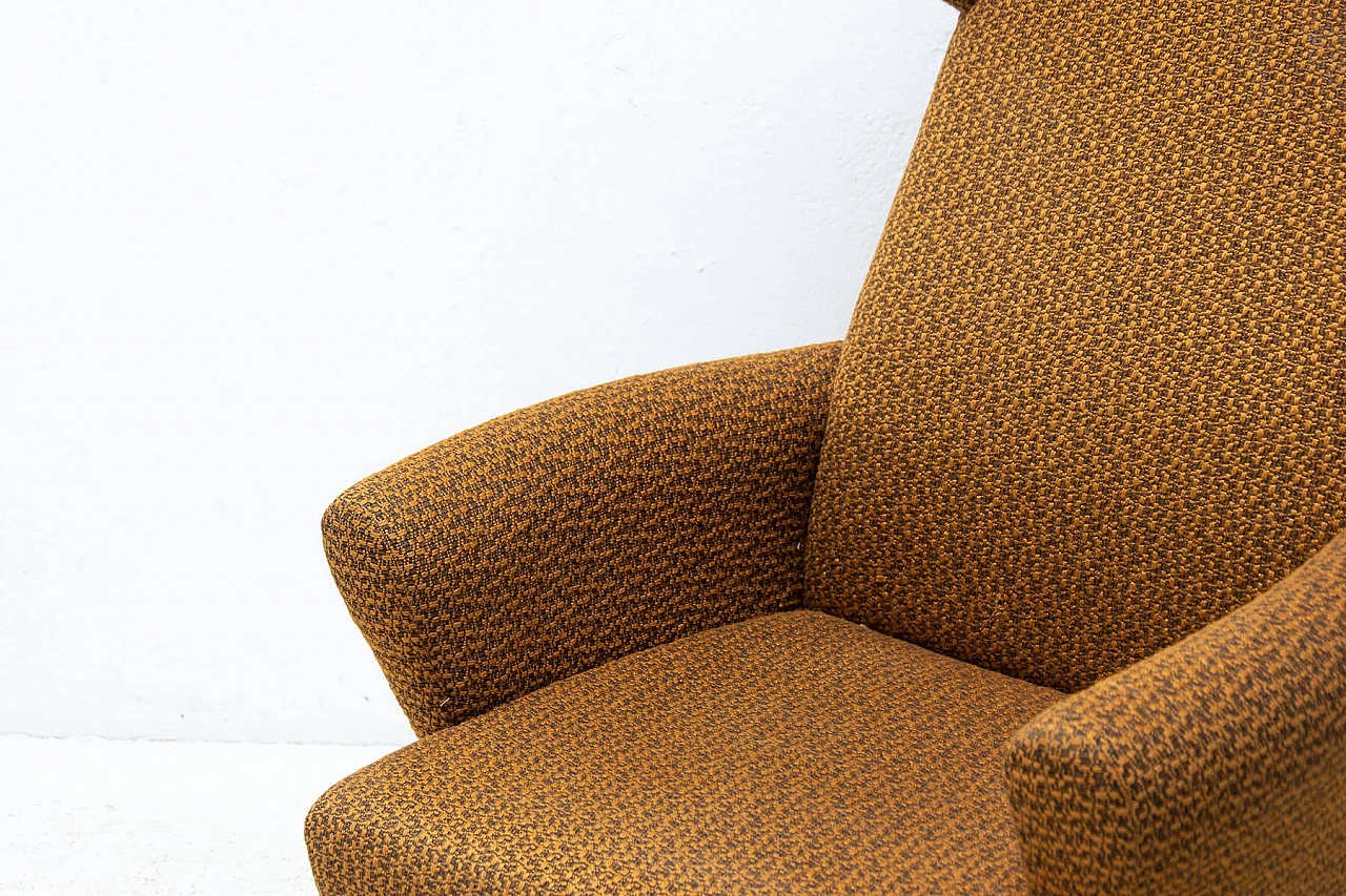 Czechoslovak swivel armchair with iron base, 1970s 1378167