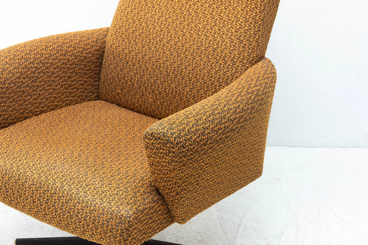Czechoslovak swivel armchair with iron base, 1970s 1378168
