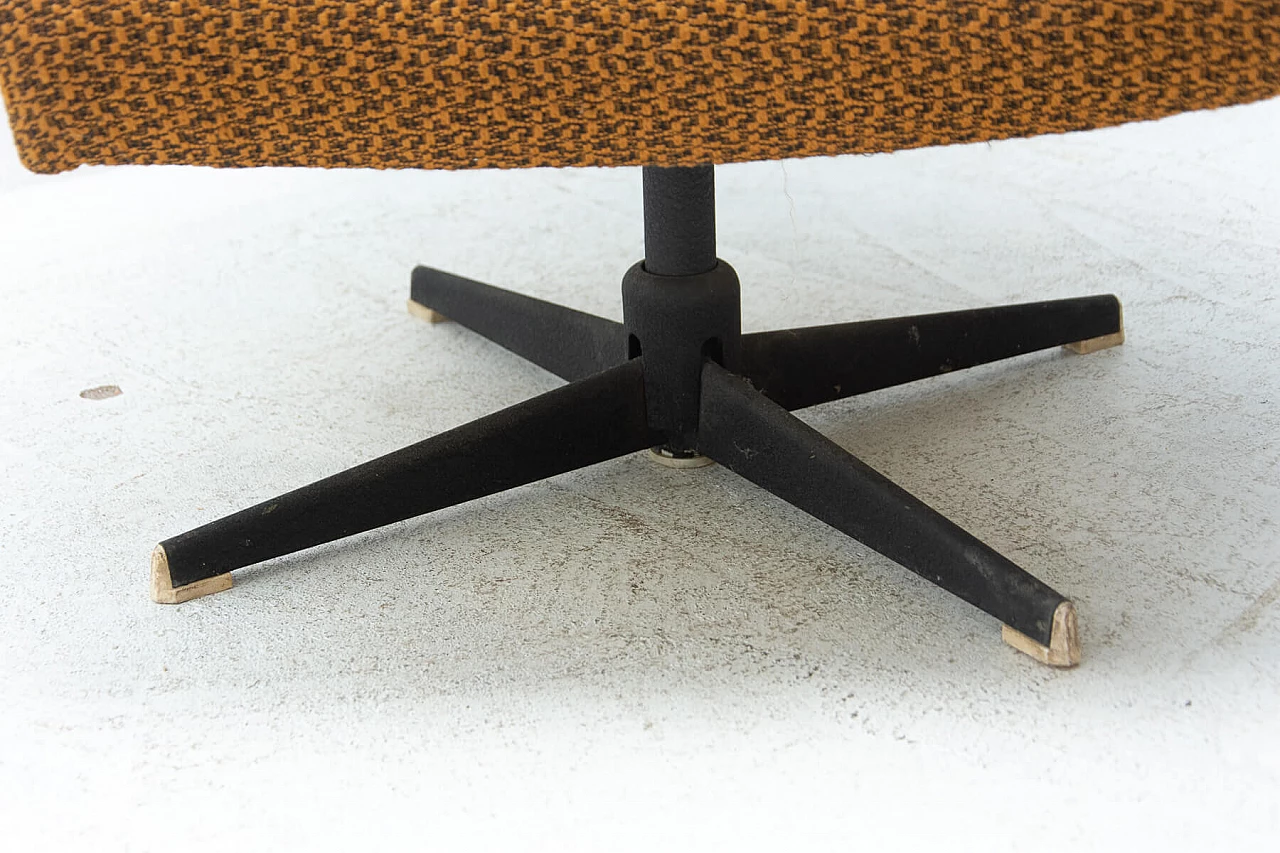 Czechoslovak swivel armchair with iron base, 1970s 1378169
