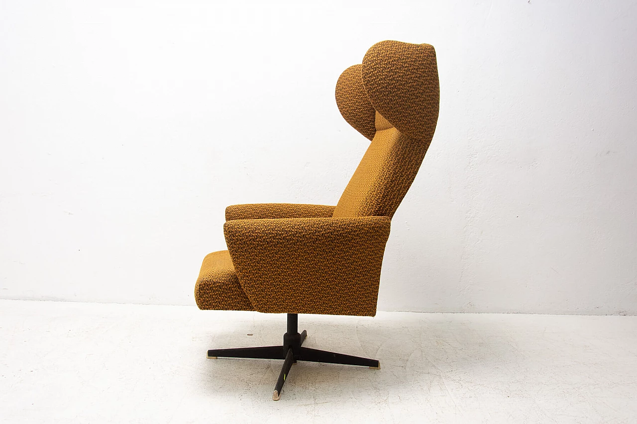 Czechoslovak swivel armchair with iron base, 1970s 1378170