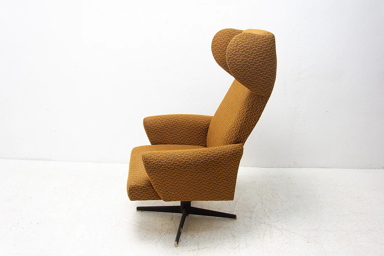 Czechoslovak swivel armchair with iron base, 1970s 1378171