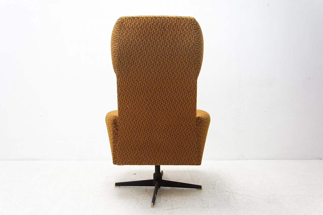 Czechoslovak swivel armchair with iron base, 1970s 1378172