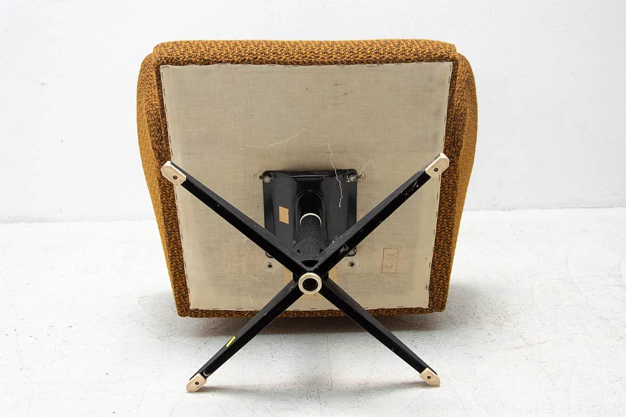Czechoslovak swivel armchair with iron base, 1970s 1378173