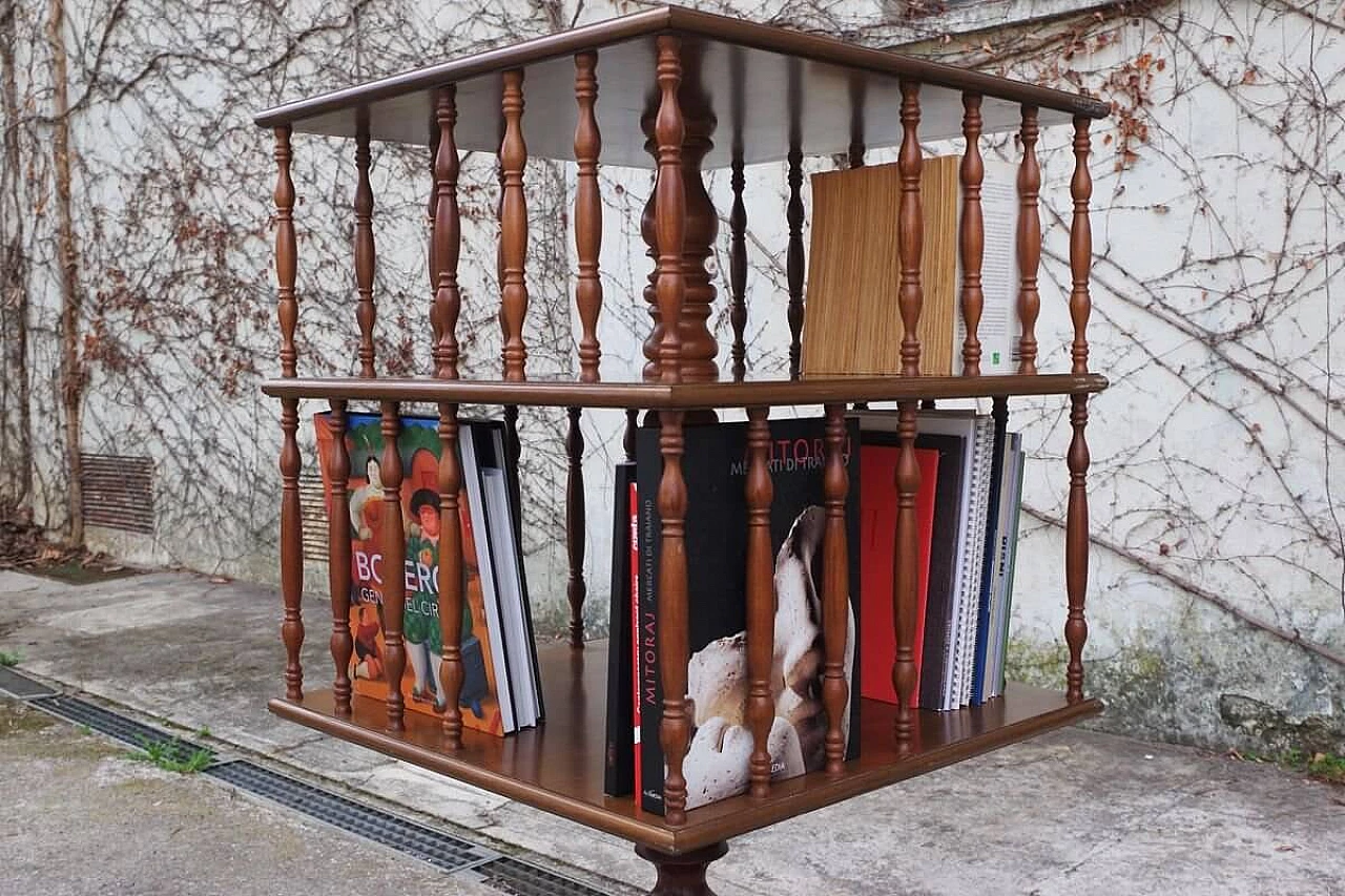 Swivel beech bookcase, 1950s 1378272