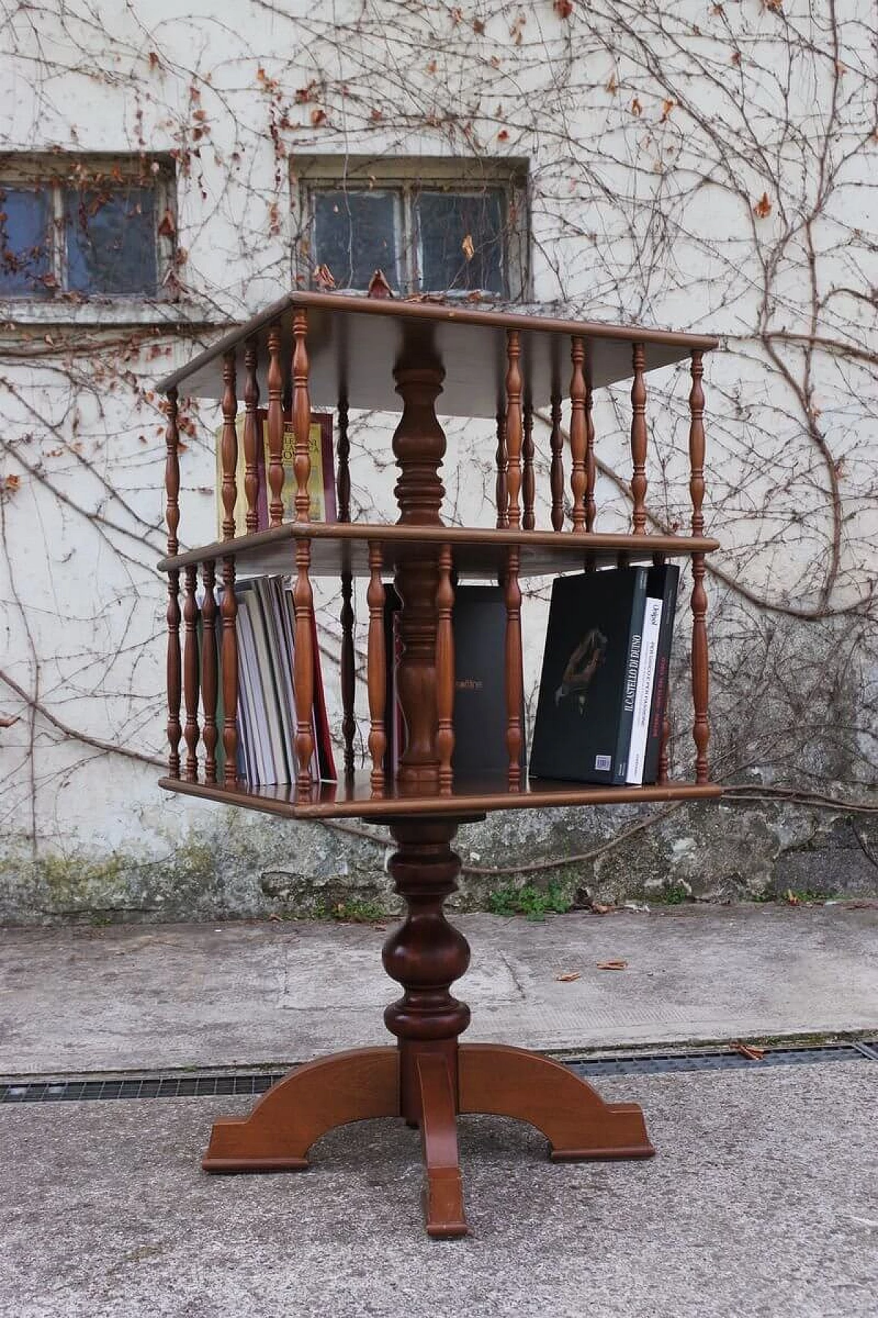 Swivel beech bookcase, 1950s 1378273