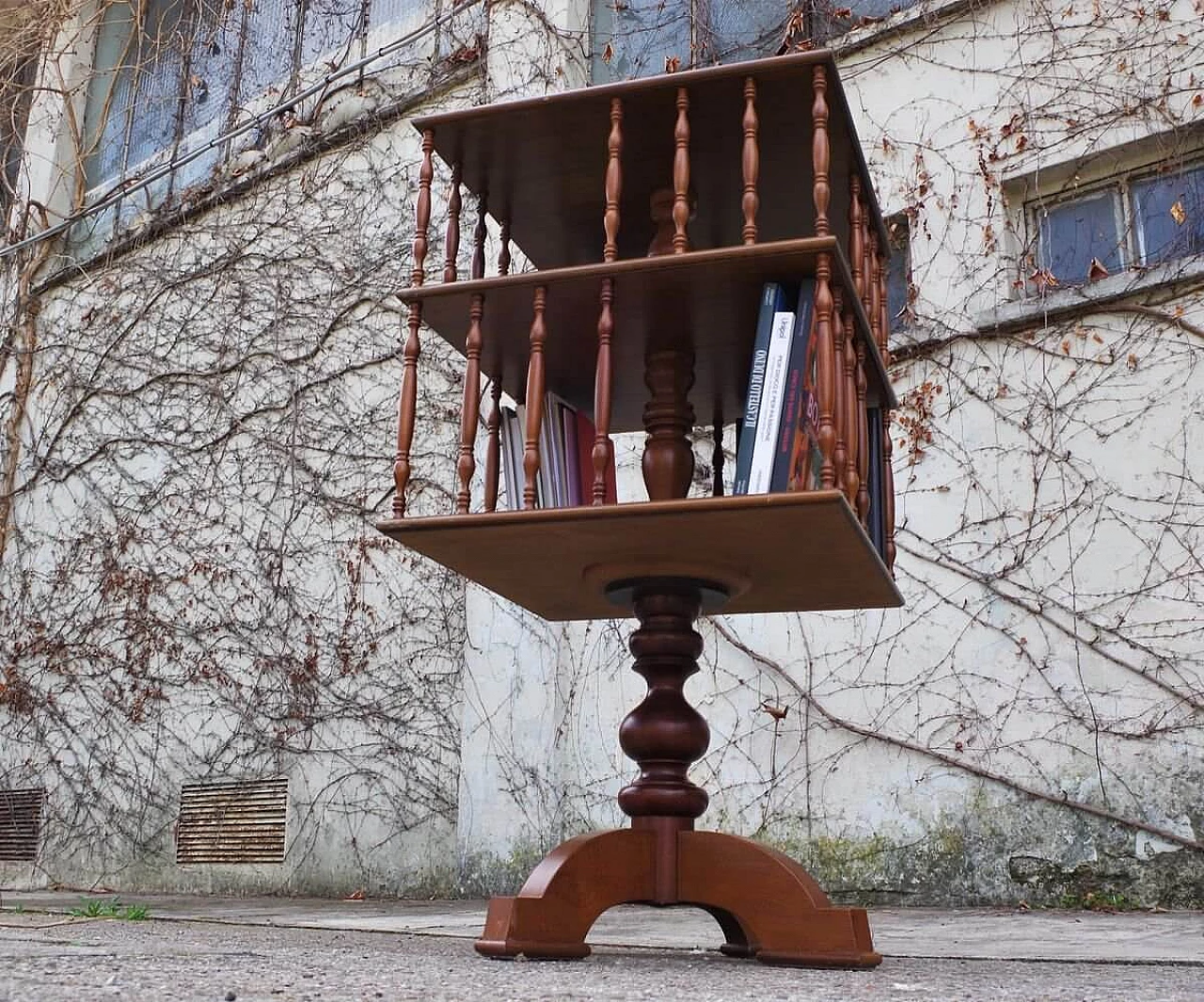 Swivel beech bookcase, 1950s 1378274