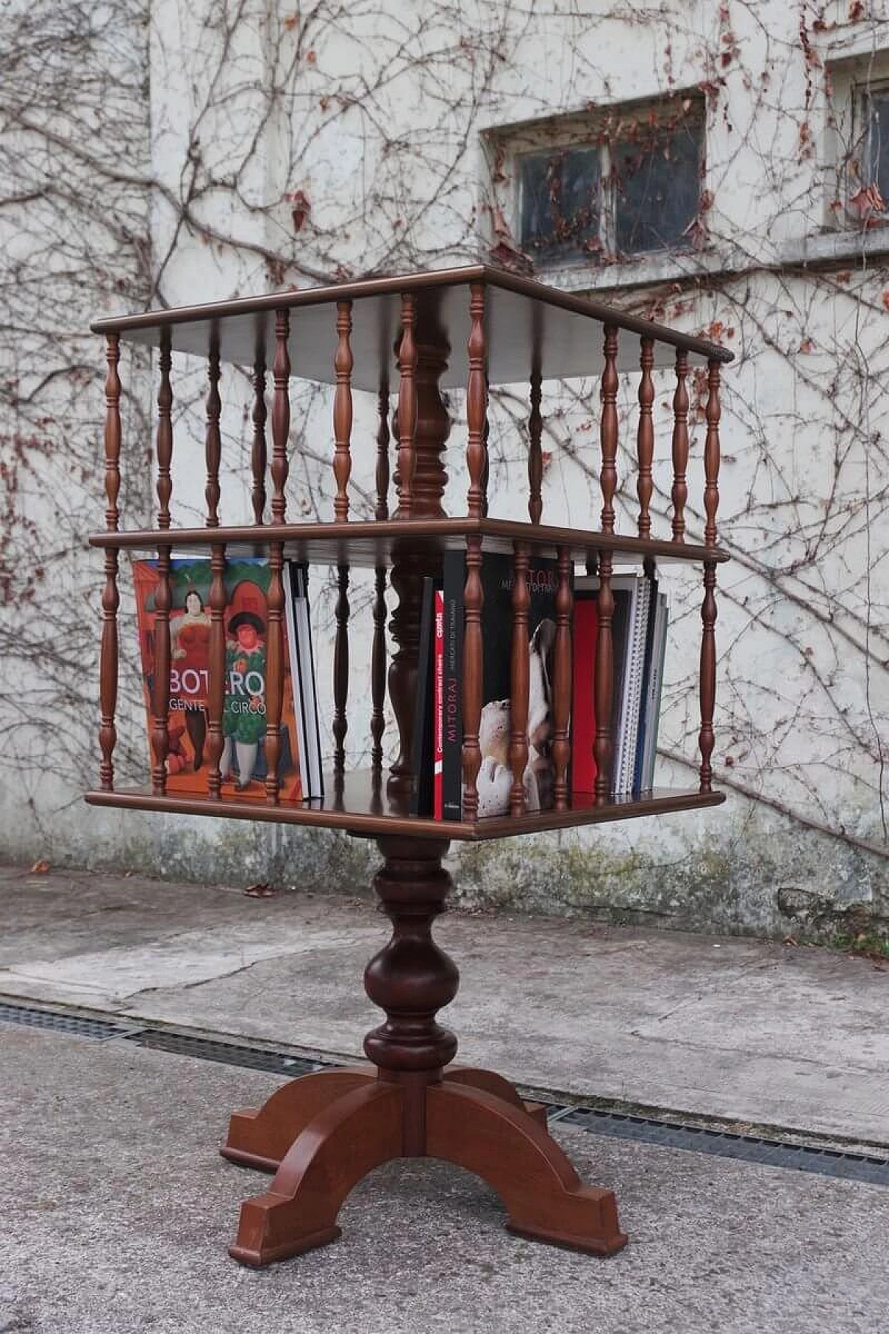 Swivel beech bookcase, 1950s 1378283