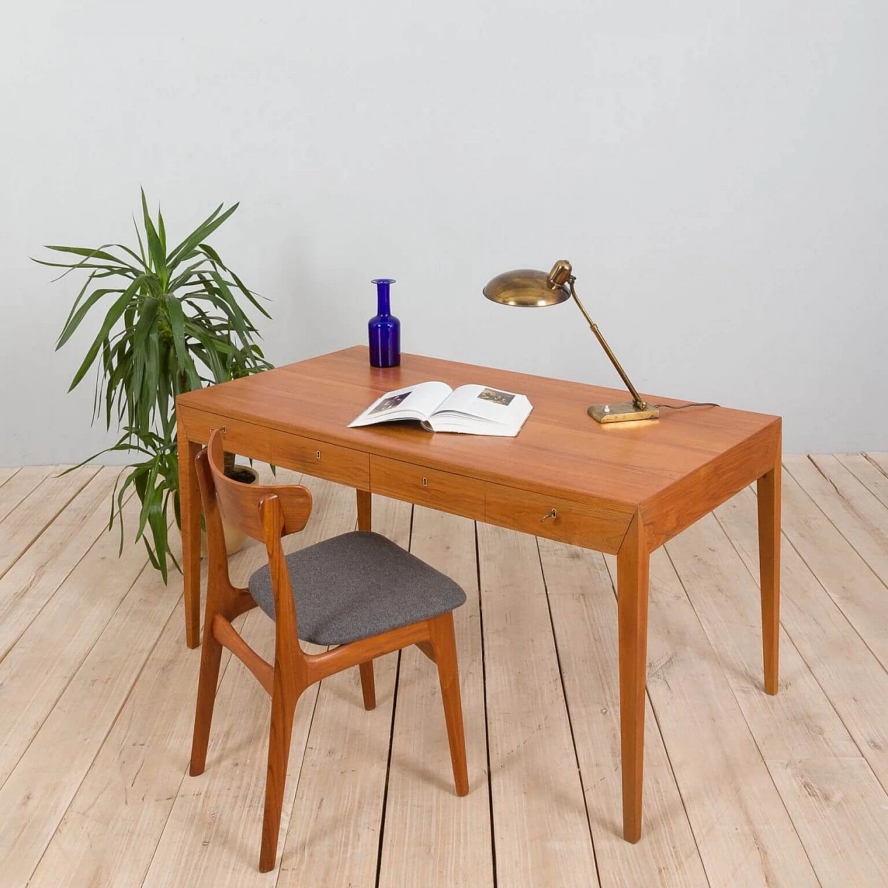 Danish desk with 4 drawers by Severin Hansen for Haslev, 1960s 1378715