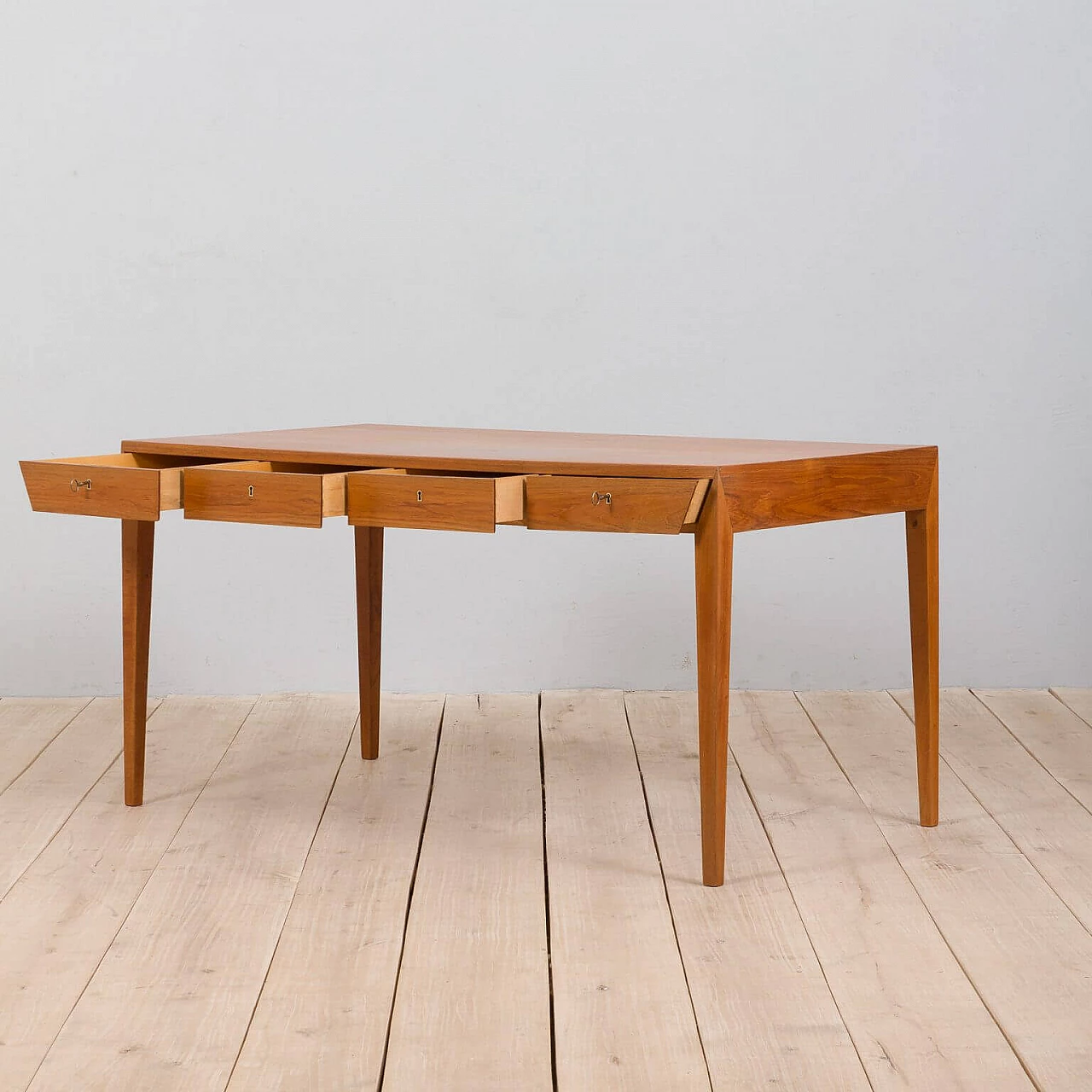 Danish desk with 4 drawers by Severin Hansen for Haslev, 1960s 1378721