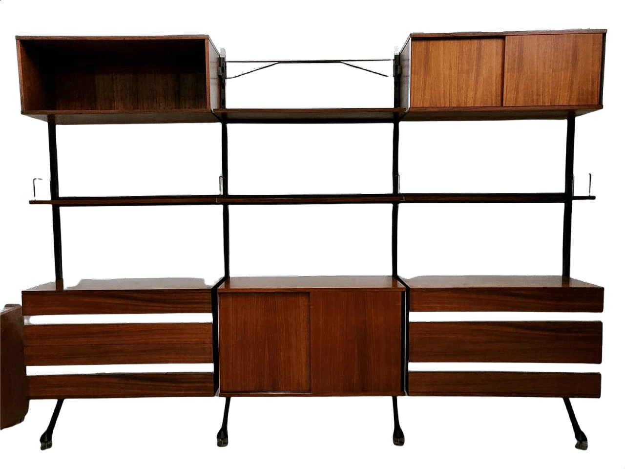 Three-module bookcase by Ico Parisi for MIM, 1950s 1378906