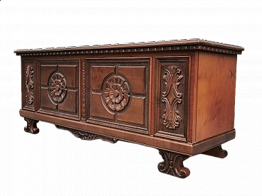 Wooden carved chest, 1970s