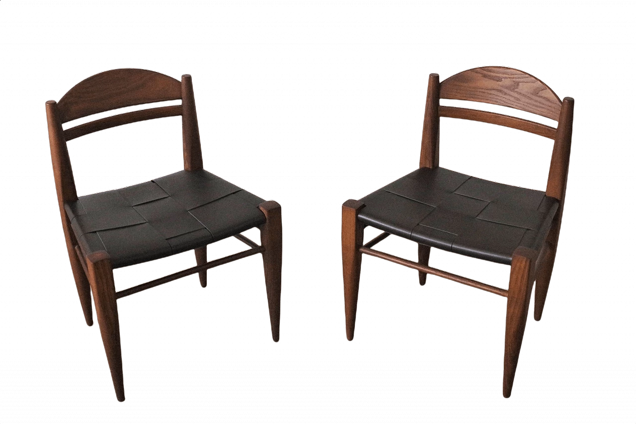 Coppia di sedie da pranzo di Billiani in frassino, anni 2000 1379290