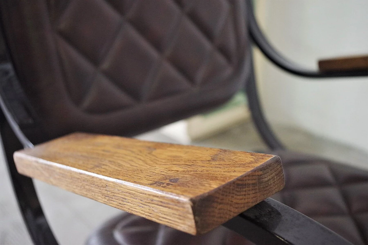 Rocking chair with lacquered iron structure, 1950s 1379426