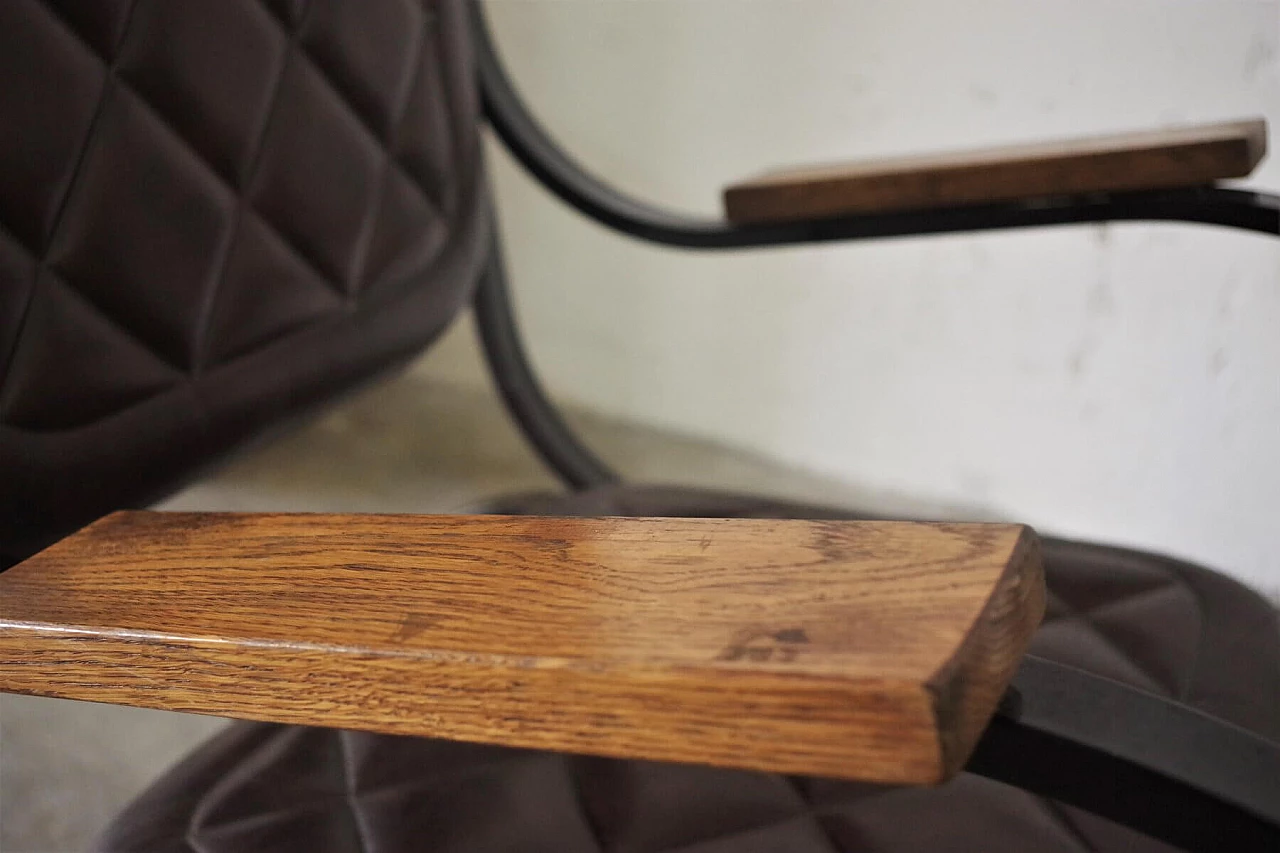 Rocking chair with lacquered iron structure, 1950s 1379427