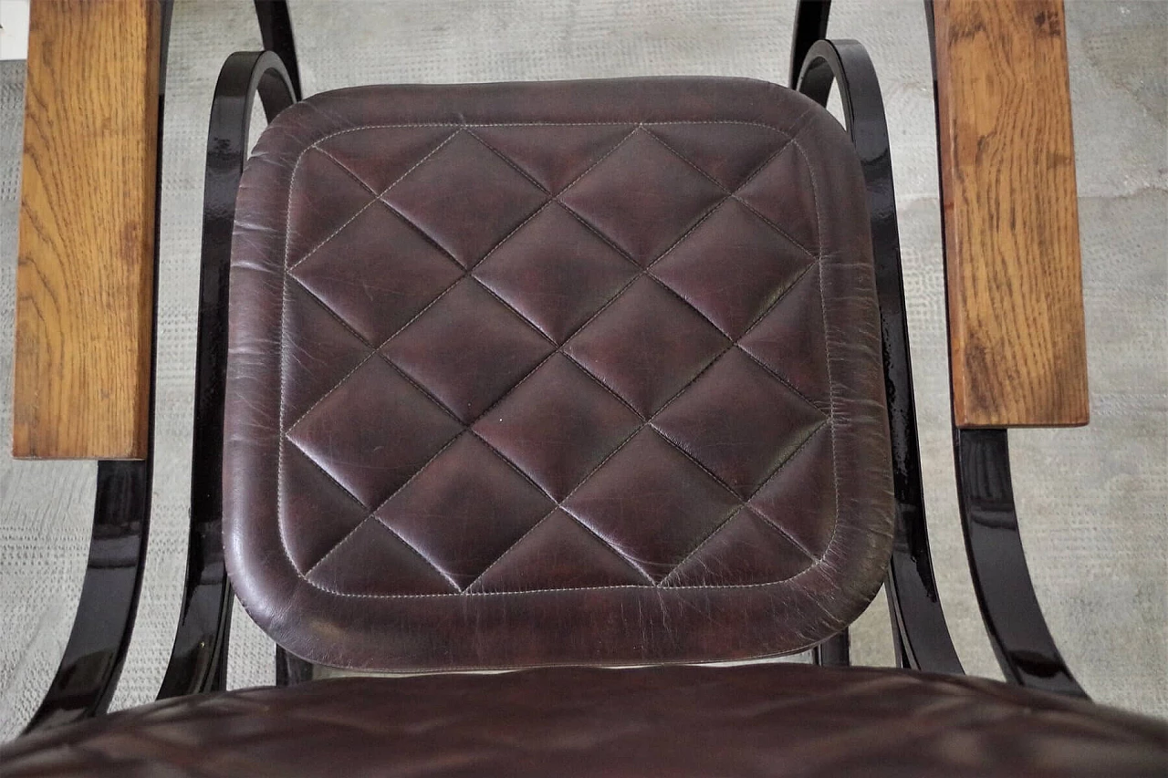 Rocking chair with lacquered iron structure, 1950s 1379429