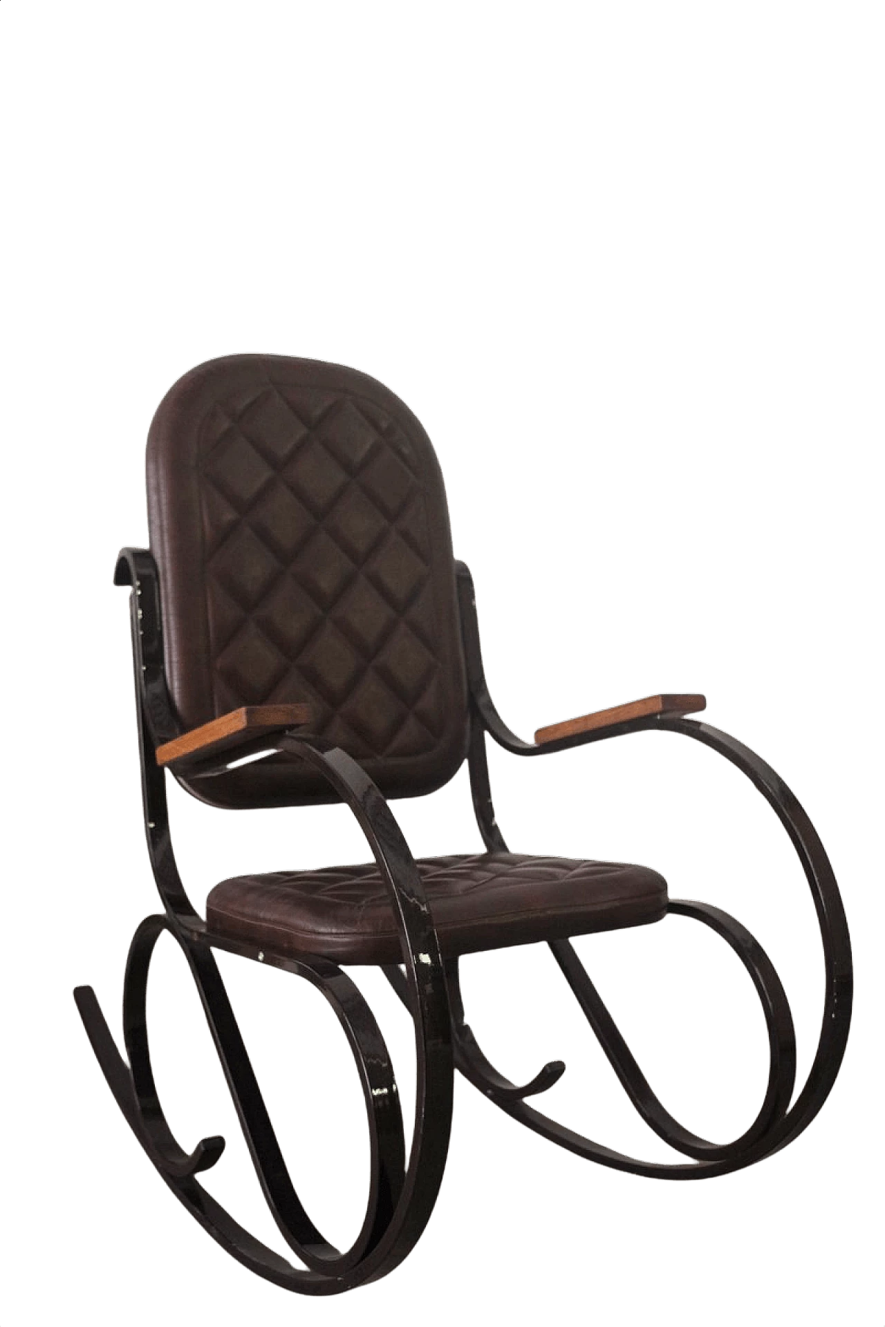 Rocking chair with lacquered iron structure, 1950s 1379435