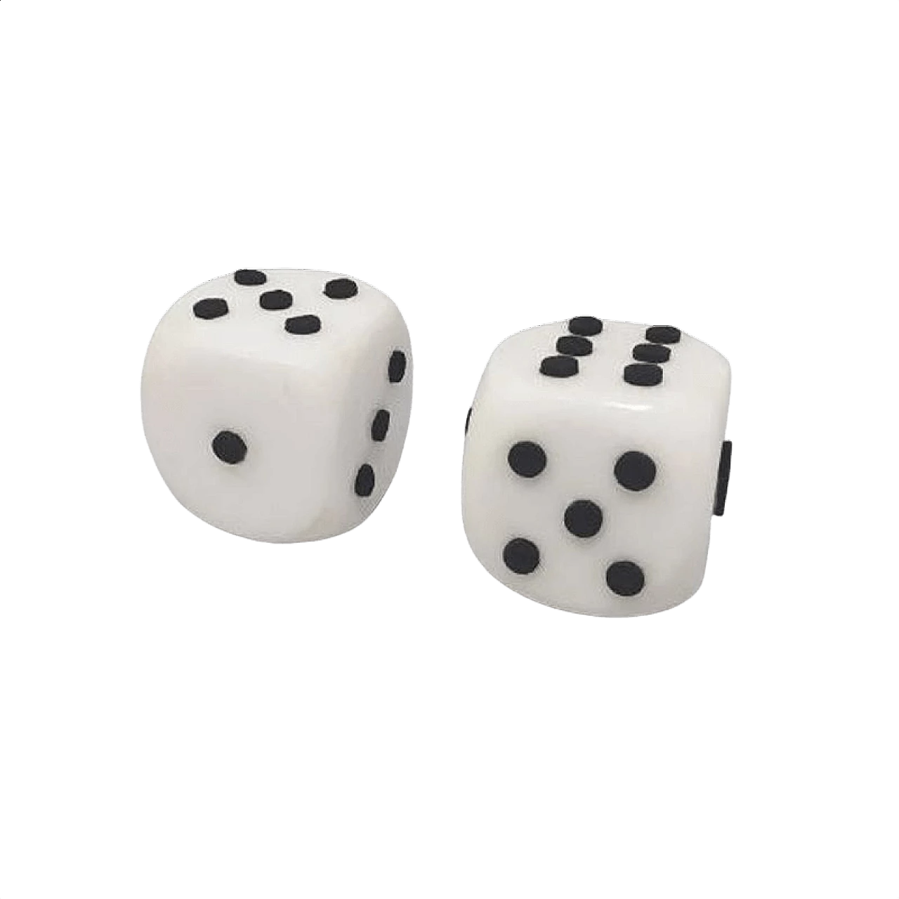 Pair of large marble dice, 1970s 1379598