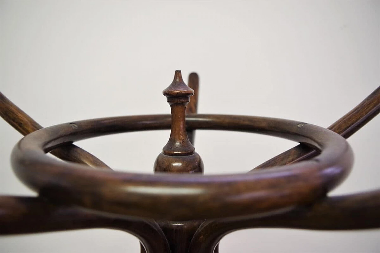 Thonet-style curved beech coat rack, 1940s 1379605