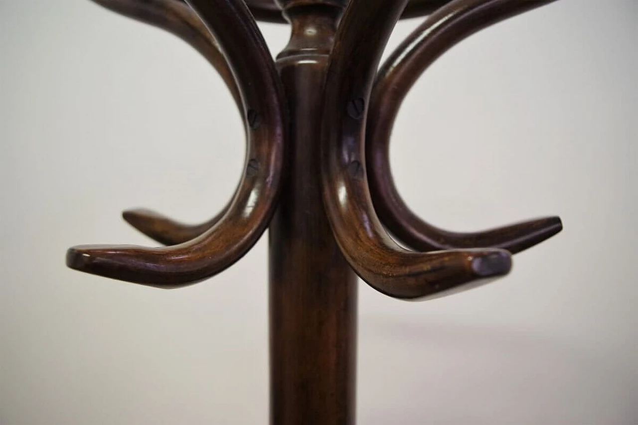Thonet-style curved beech coat rack, 1940s 1379606
