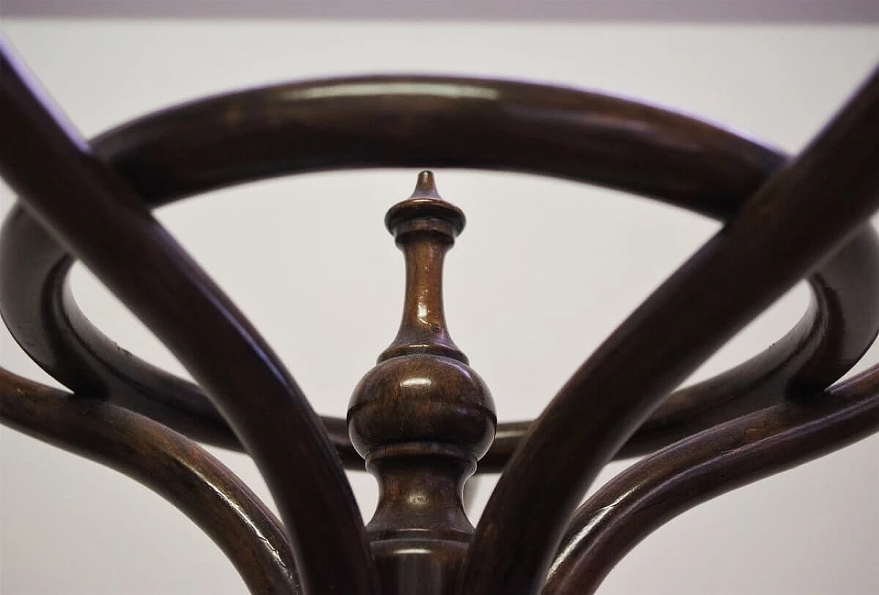 Thonet-style curved beech coat rack, 1940s 1379608