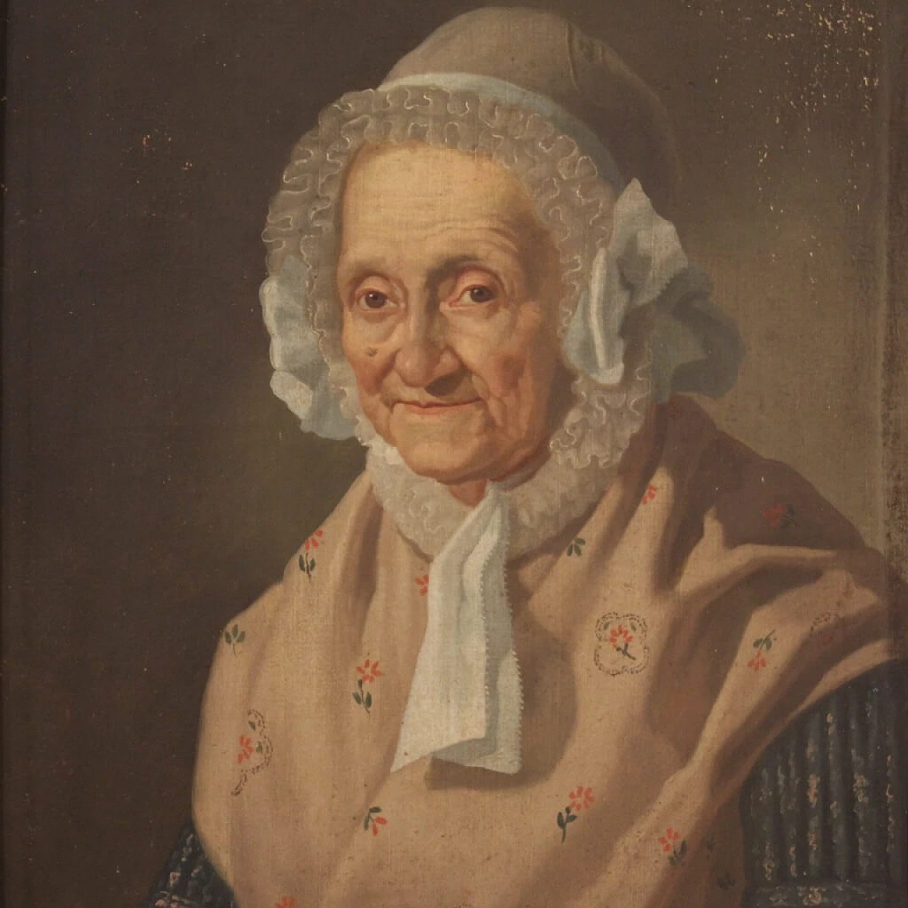 Ritratto di donna anziana, dipinto italiano olio su tela, '800 1379616