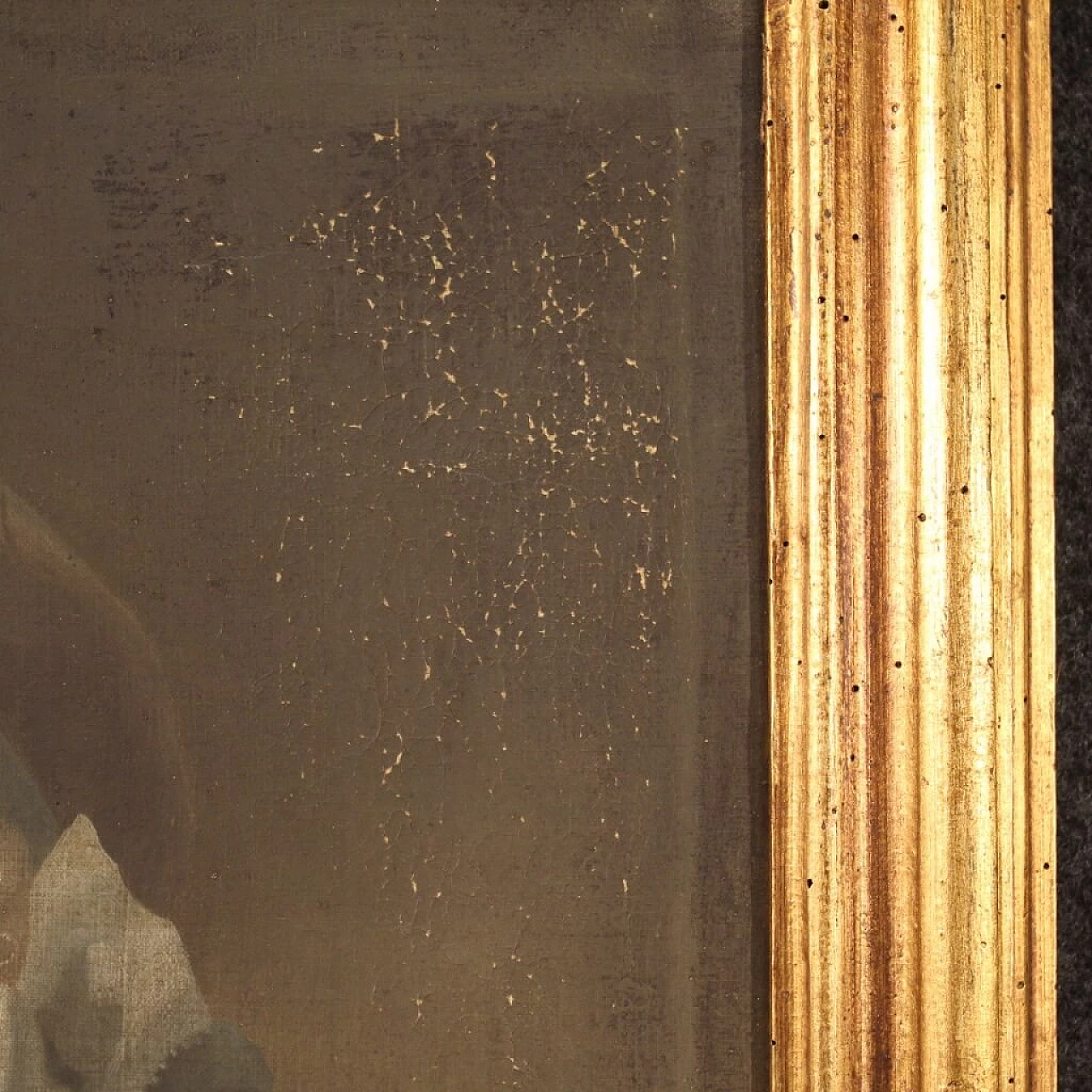 Ritratto di donna anziana, dipinto italiano olio su tela, '800 1379626