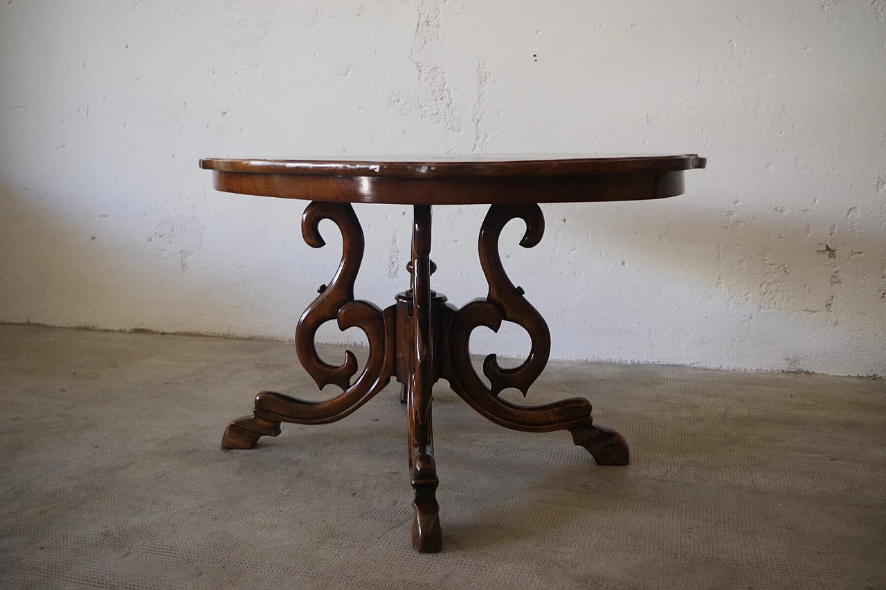 Carved walnut coffee table, 19th century 1379685