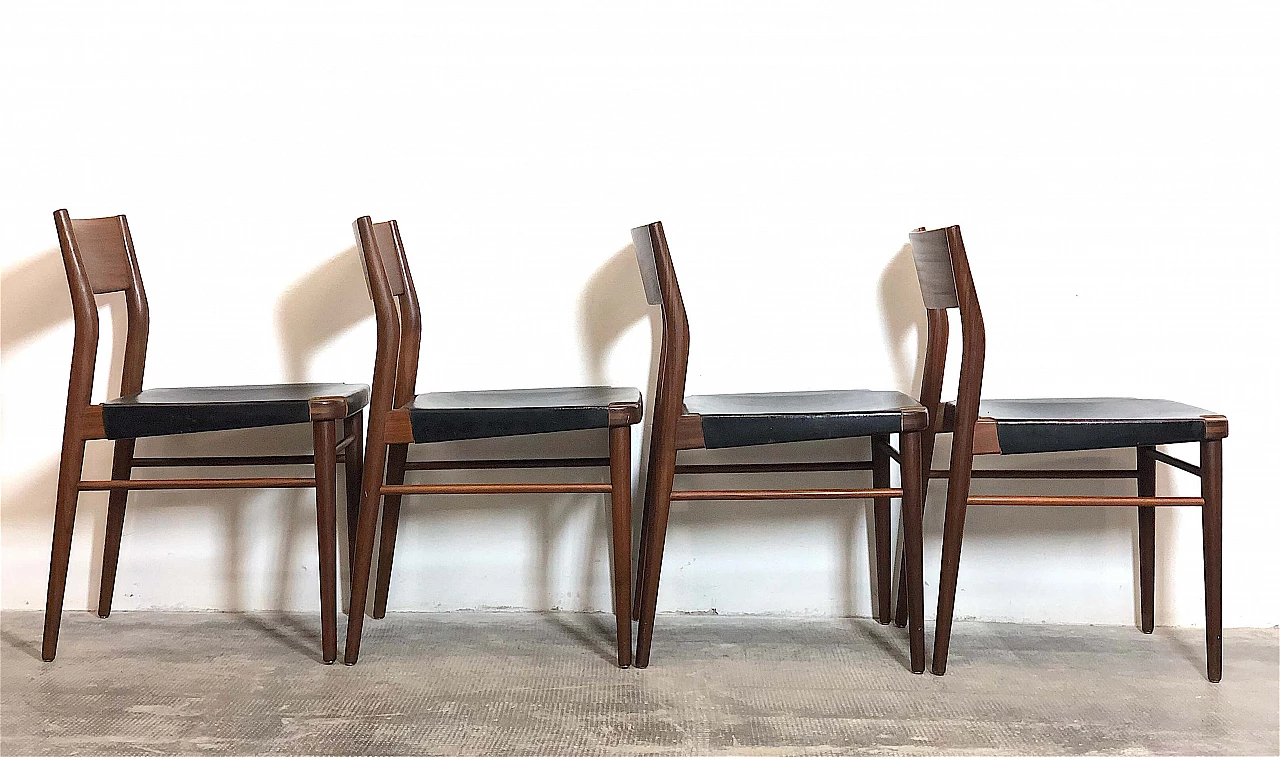 4 Danish teak chairs, 60s 1379784