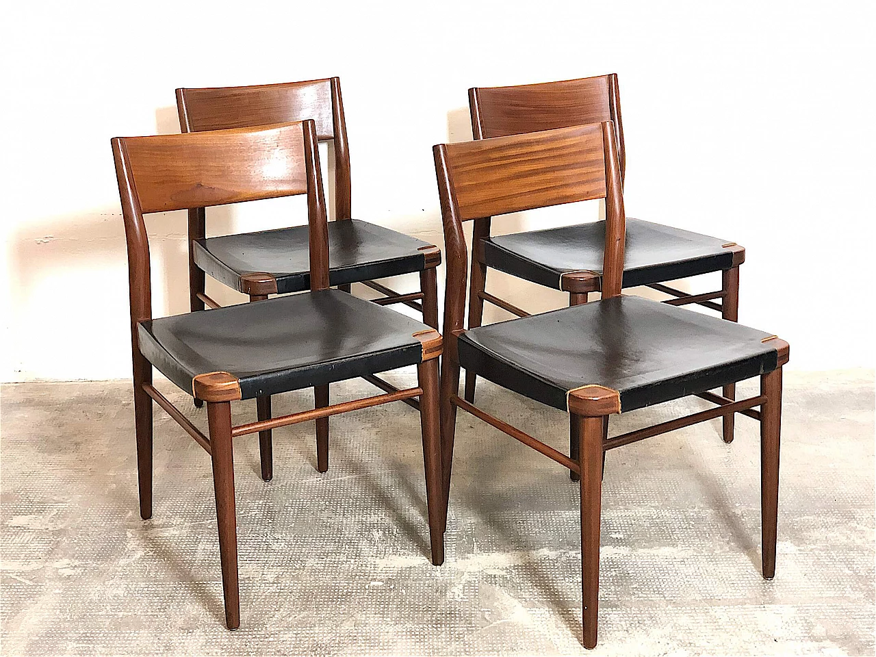 4 Danish teak chairs, 60s 1379786