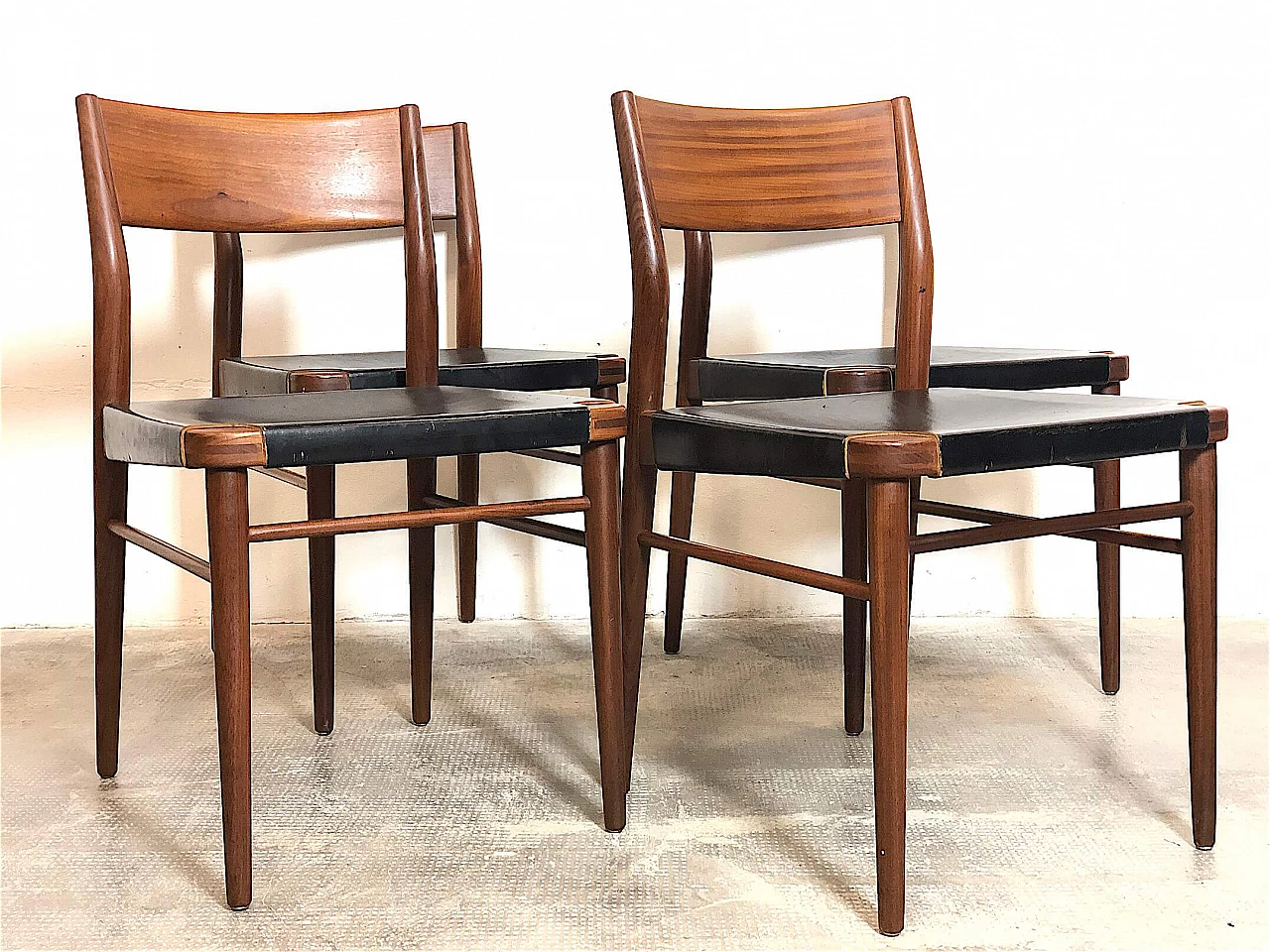 4 Danish teak chairs, 60s 1379787