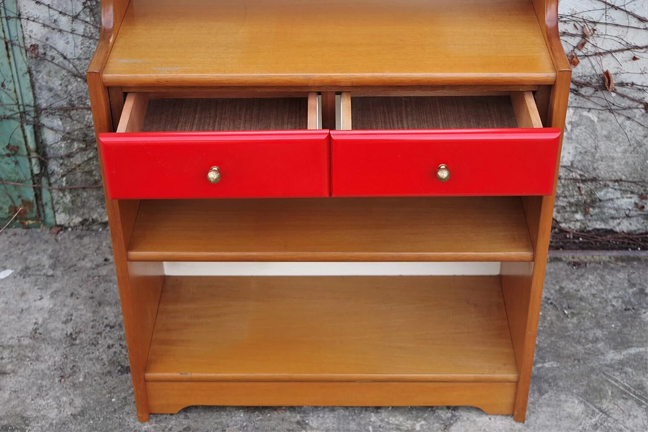 Beech wood entrance cabinet with mirror, 1970s 1379799