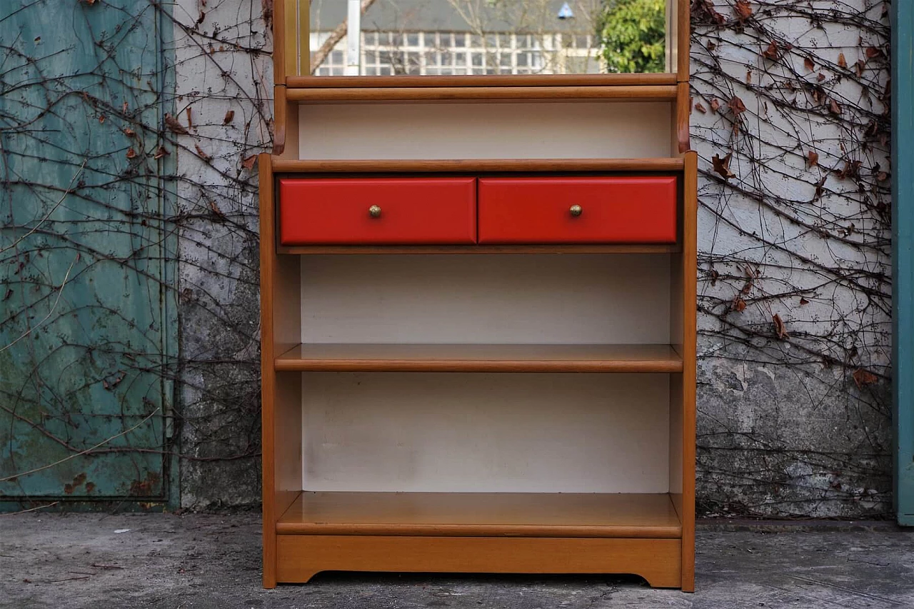 Beech wood entrance cabinet with mirror, 1970s 1379800