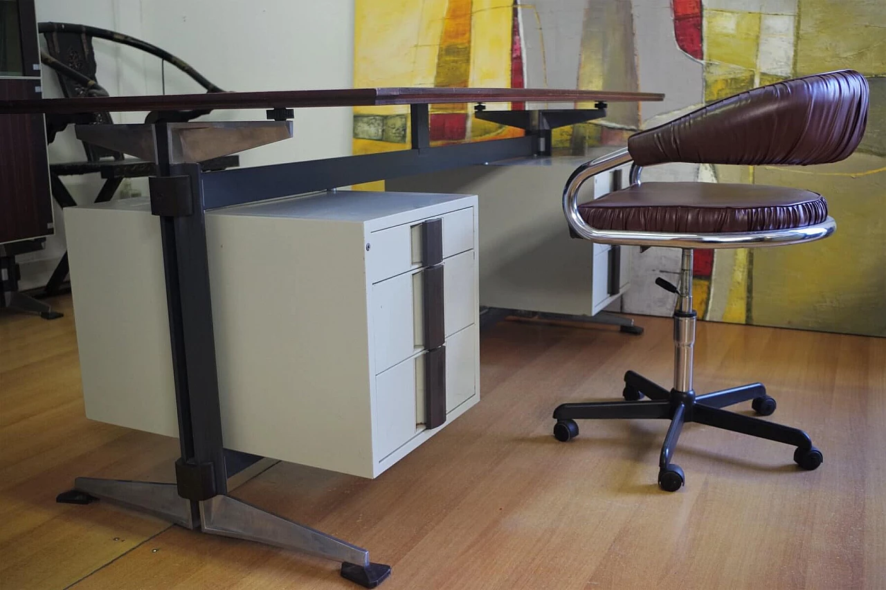 Office desk with display case by Giaiotti spa, 1960s 1379832