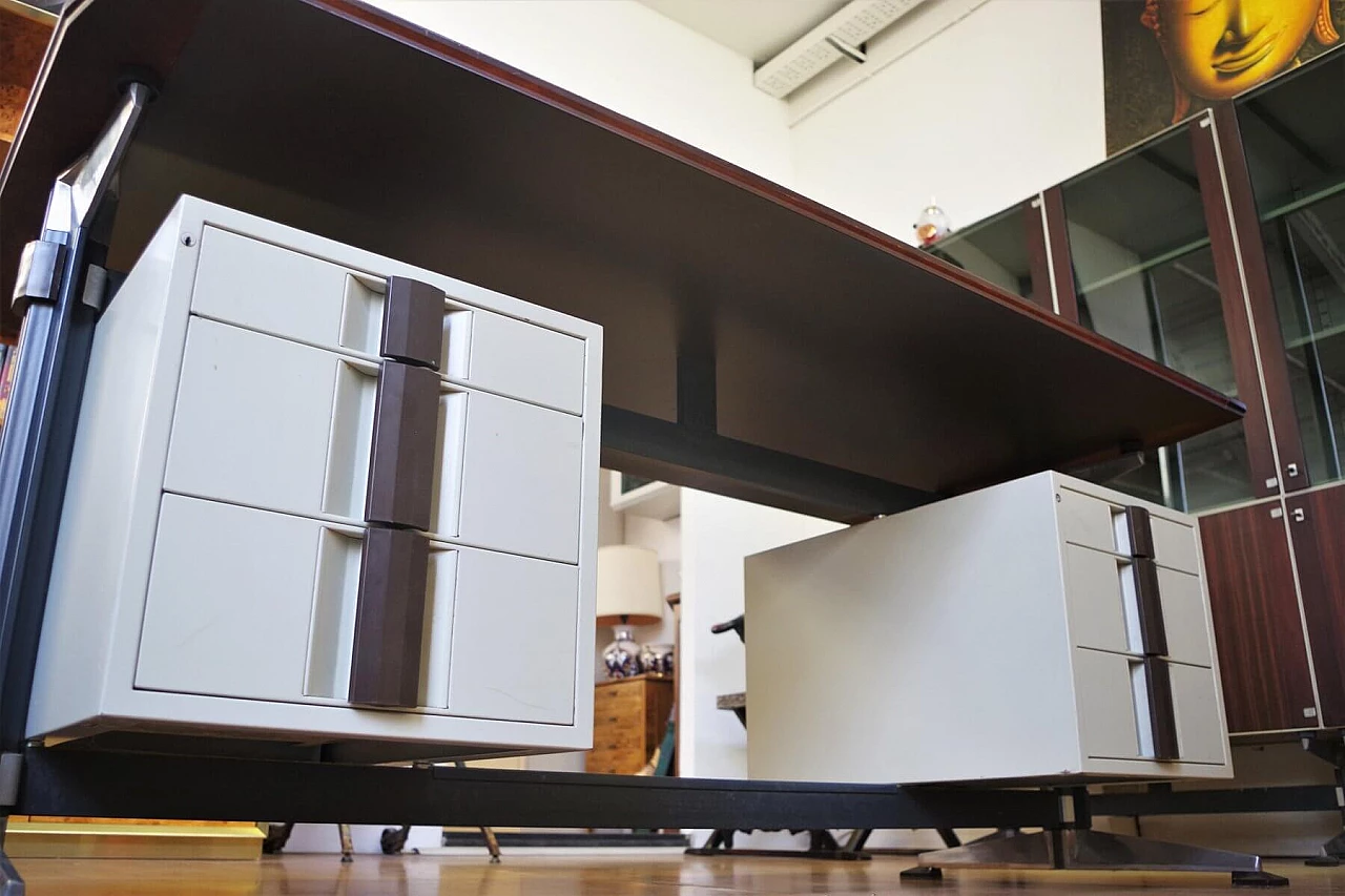 Office desk with display case by Giaiotti spa, 1960s 1379837