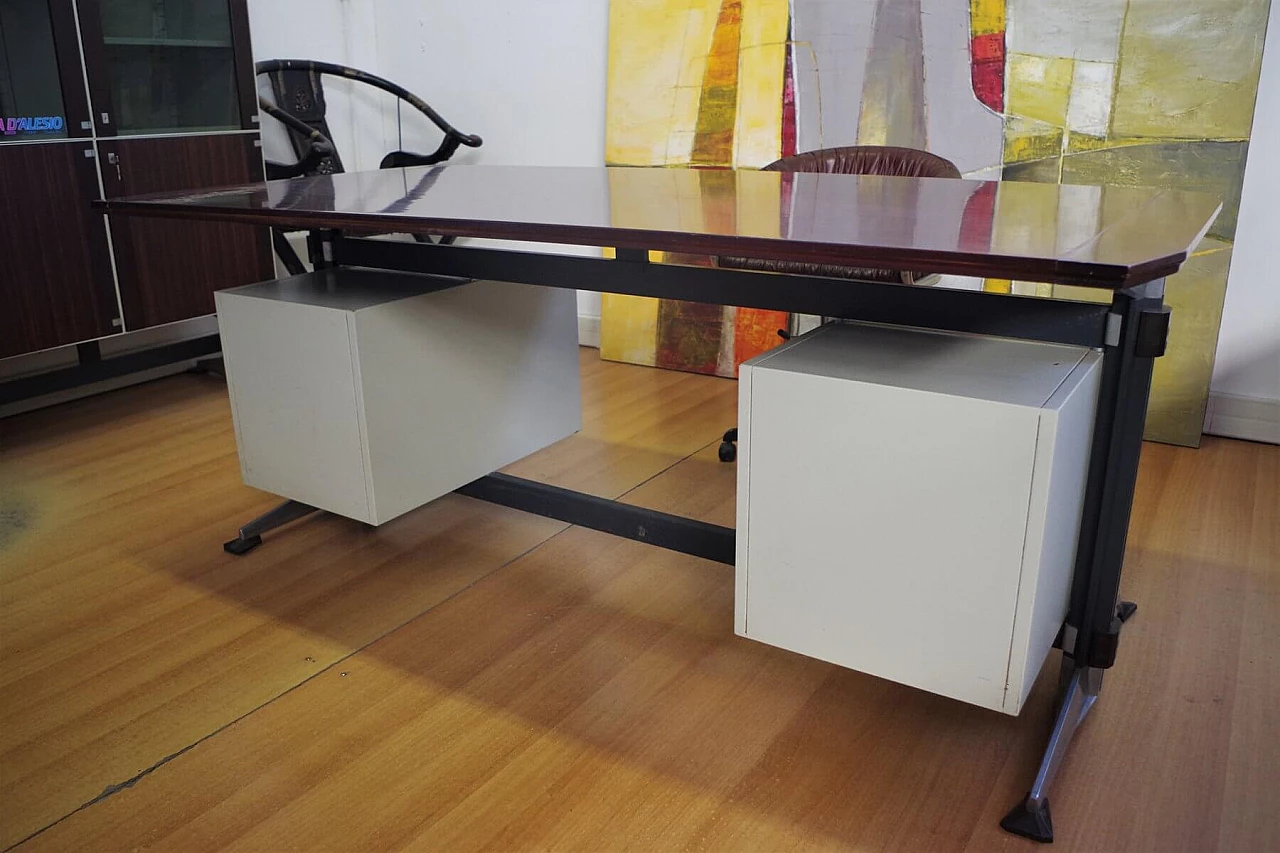 Office desk with display case by Giaiotti spa, 1960s 1379842