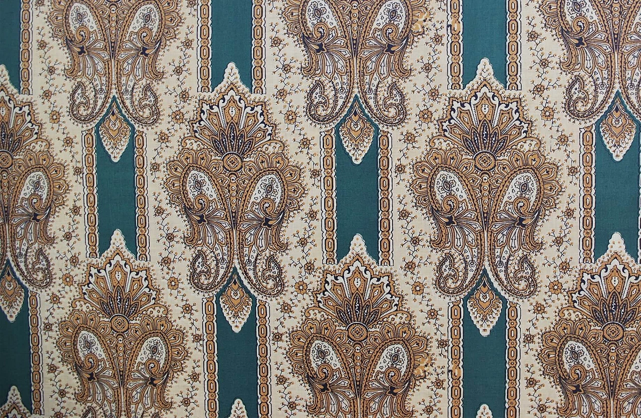 Appendiabiti di Paolo Buffa in mogano con tessuto decorato, anni '50 1379892