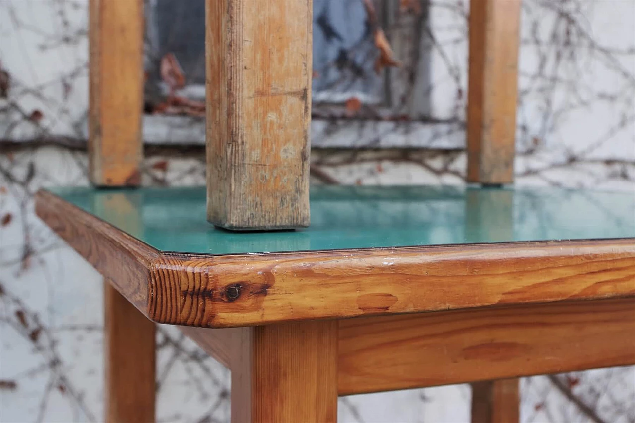 3 wooden card tables with green laminate top, 1950s 1380115