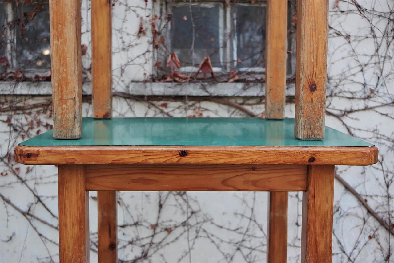 3 wooden card tables with green laminate top, 1950s 1380116