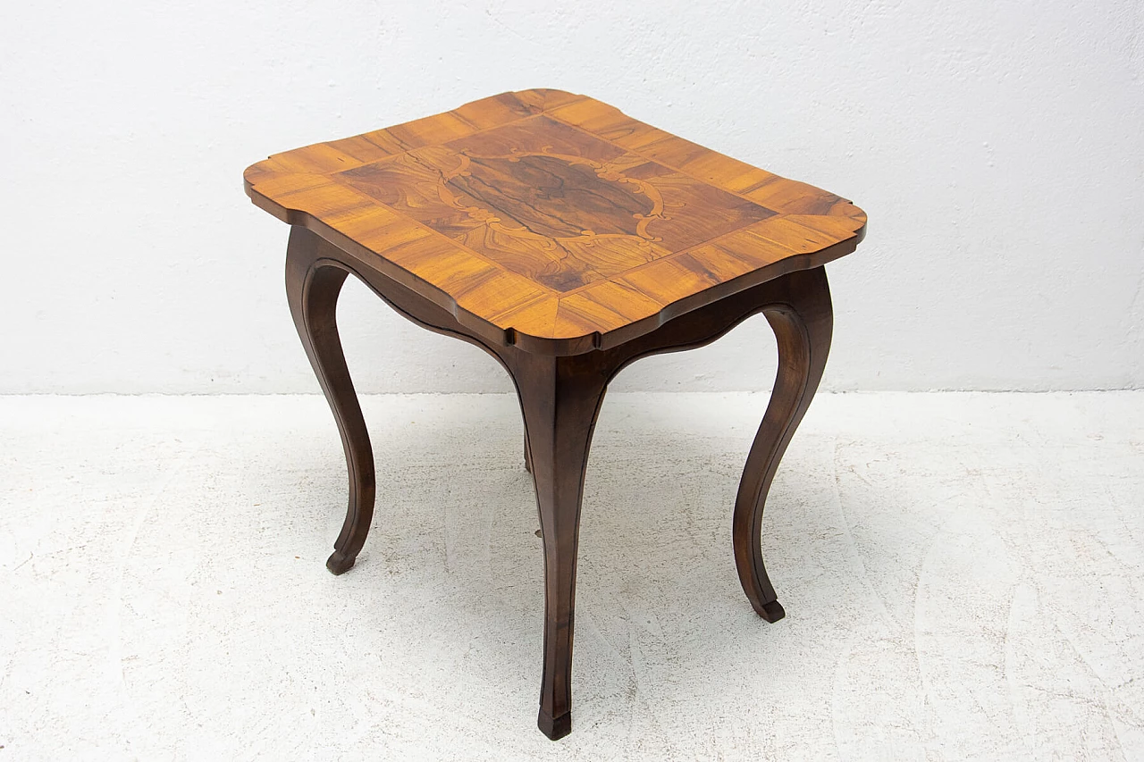 Tavolino intarsiato neobarocco Austriaco, fine '800 1380122