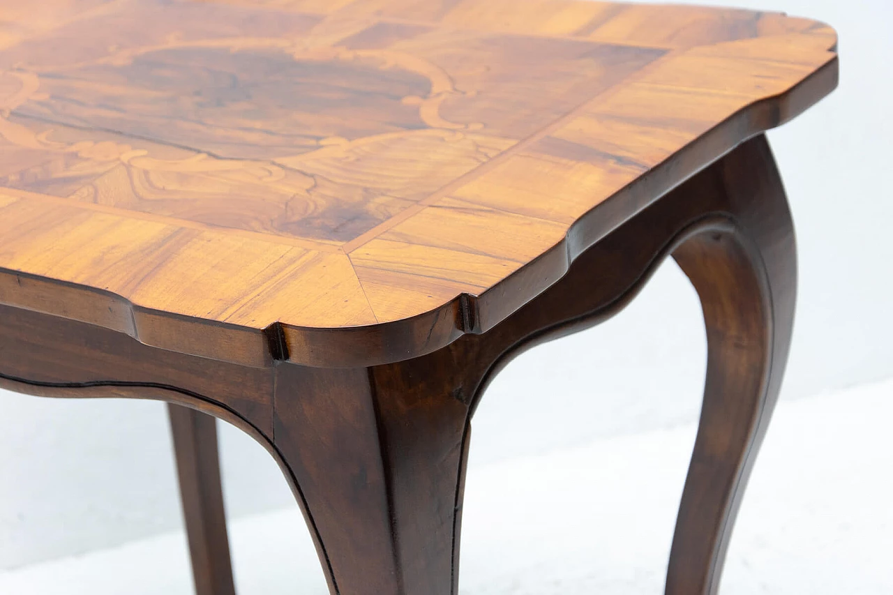 Tavolino intarsiato neobarocco Austriaco, fine '800 1380124