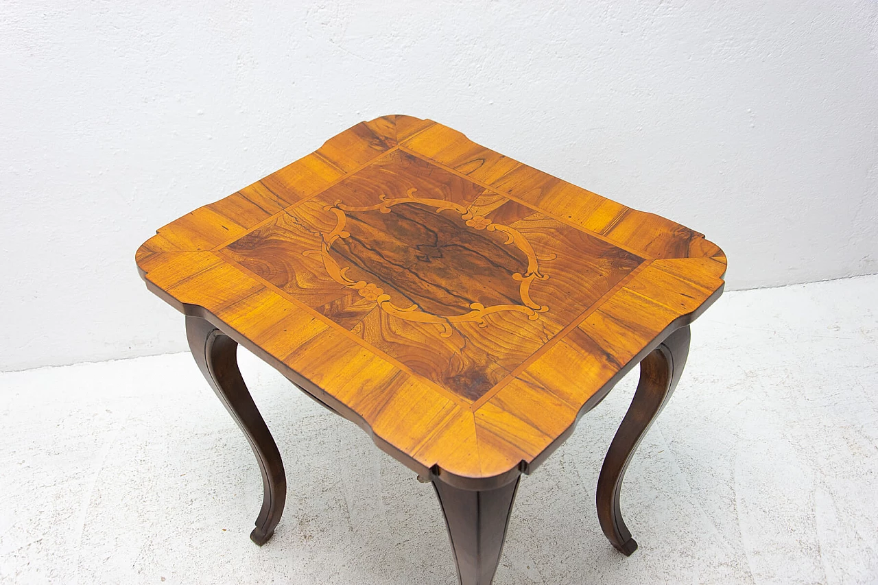 Tavolino intarsiato neobarocco Austriaco, fine '800 1380127