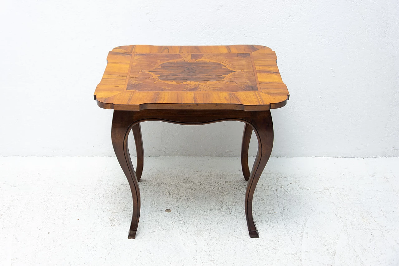 Tavolino intarsiato neobarocco Austriaco, fine '800 1380131