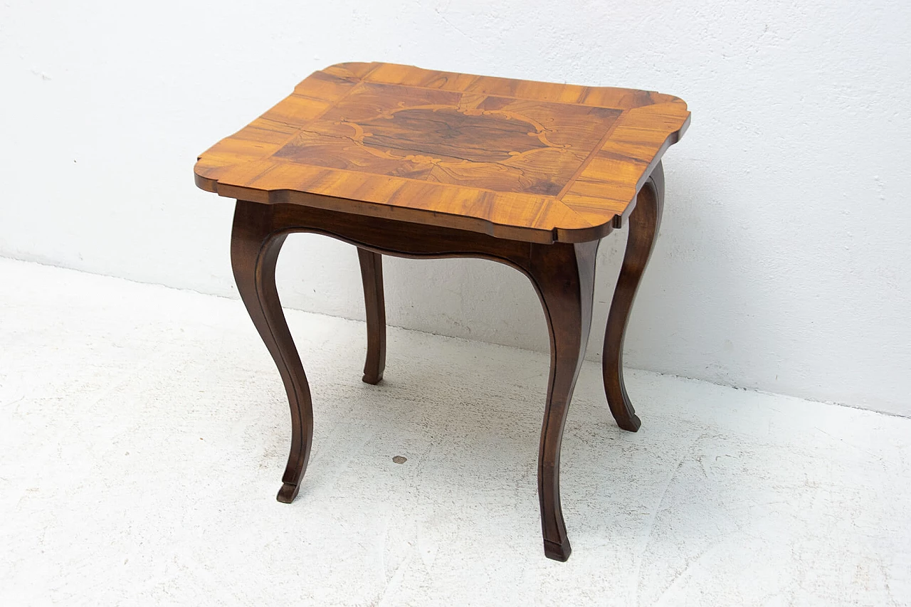 Tavolino intarsiato neobarocco Austriaco, fine '800 1380132