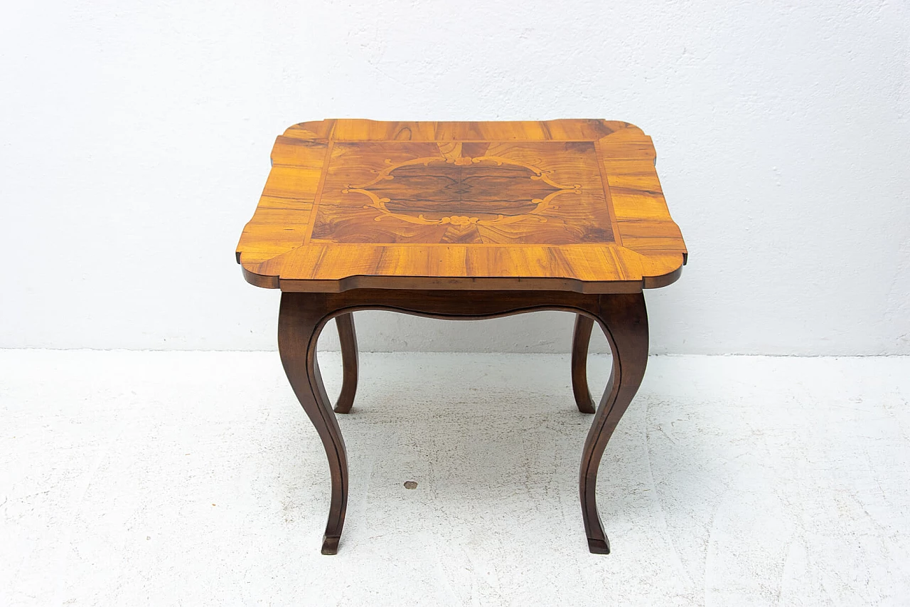 Tavolino intarsiato neobarocco Austriaco, fine '800 1380134