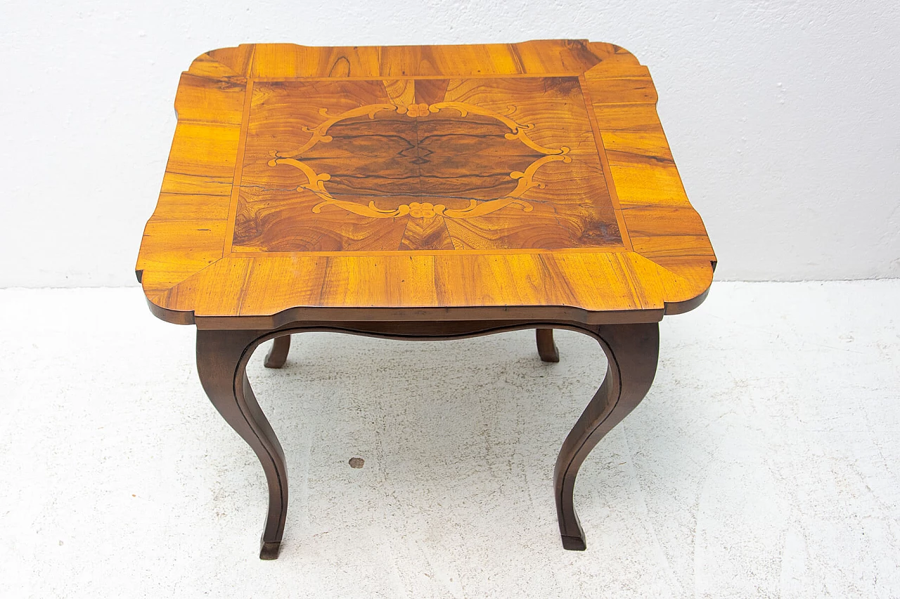 Tavolino intarsiato neobarocco Austriaco, fine '800 1380135