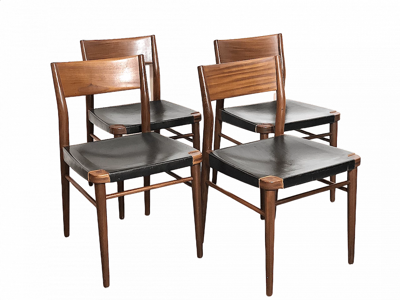 4 Danish teak chairs, 60s 1380139